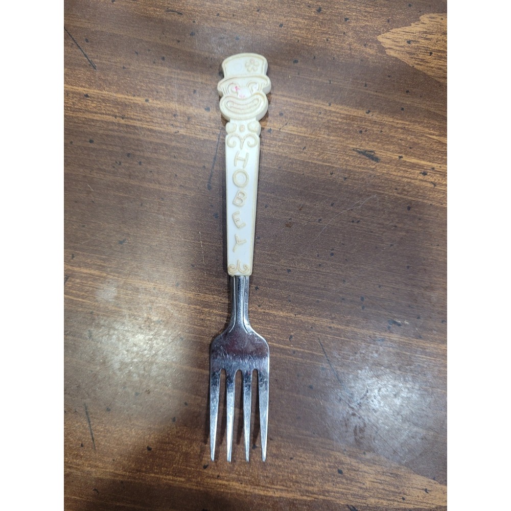 Vintage  Kids Utensils Hobey Clown Fork